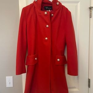 Red military style coat